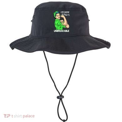 Lyme Disease Warrior Unbreakable Gift Awareness Gift Bucket Hat