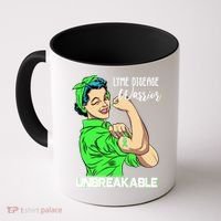 Lyme Disease Warrior Unbreakable Gift Awareness Gift Coffee Mug thumb 0