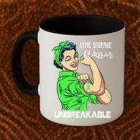 Lyme Disease Warrior Unbreakable Gift Awareness Gift Coffee Mug thumb 2