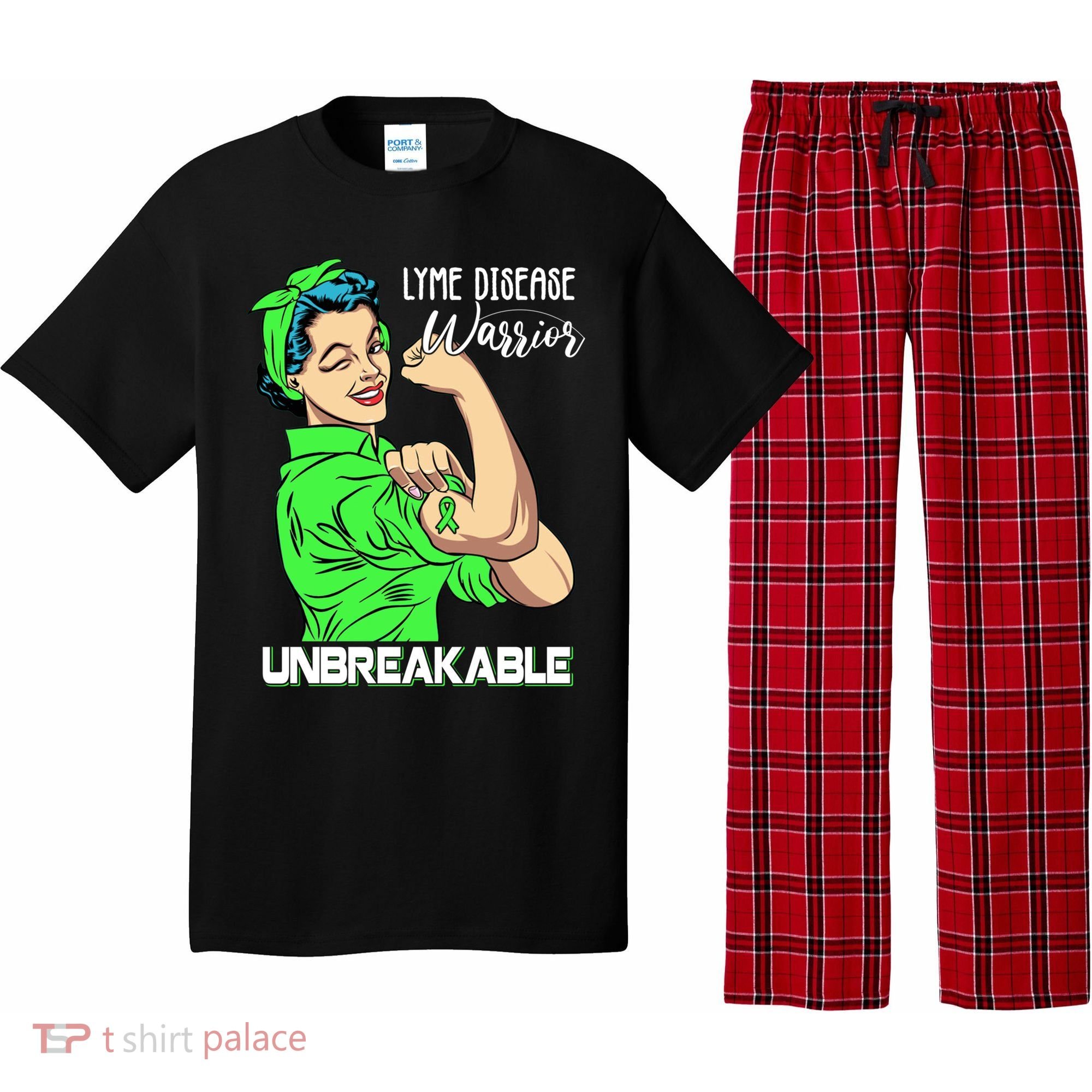 Lyme Disease Warrior Unbreakable Gift Awareness Gift Pajama Set