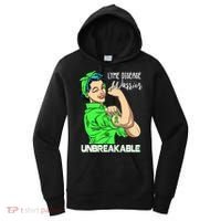 Lyme Disease Warrior Unbreakable Gift Awareness Gift Women's Hoodie thumb 0
