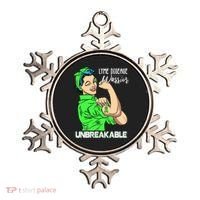 Lyme Disease Warrior Unbreakable Gift Awareness Gift Ornament thumb 0