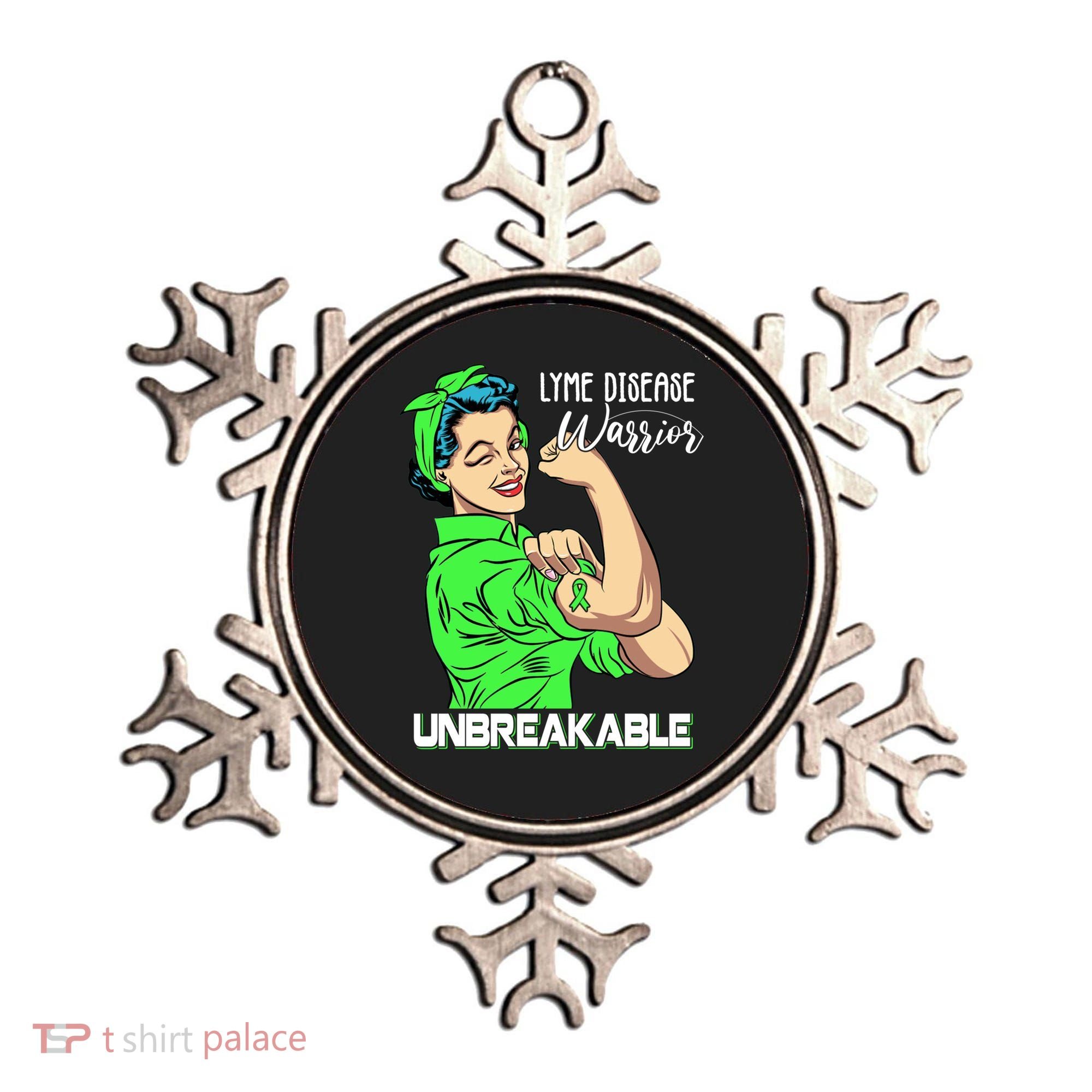Lyme Disease Warrior Unbreakable Gift Awareness Gift Ornament
