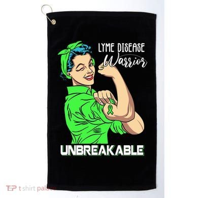 Lyme Disease Warrior Unbreakable Gift Awareness Gift Golf Towel