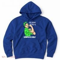 Lyme Disease Warrior Unbreakable Gift Awareness Gift Hoodie thumb 0