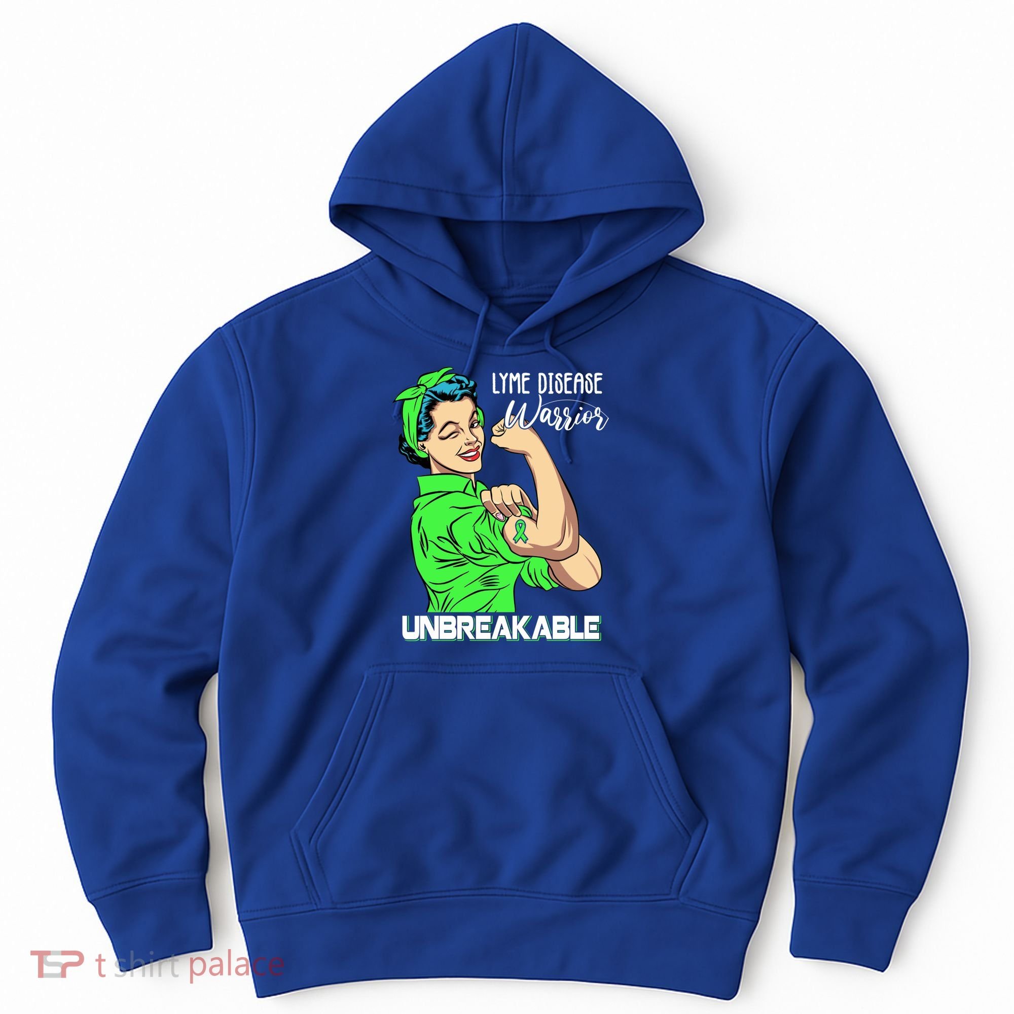 Lyme Disease Warrior Unbreakable Gift Awareness Gift Hoodie