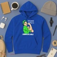 Lyme Disease Warrior Unbreakable Gift Awareness Gift Hoodie thumb 3
