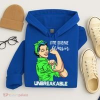 Lyme Disease Warrior Unbreakable Gift Awareness Gift Hoodie thumb 4