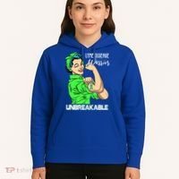 Lyme Disease Warrior Unbreakable Gift Awareness Gift Hoodie thumb 5