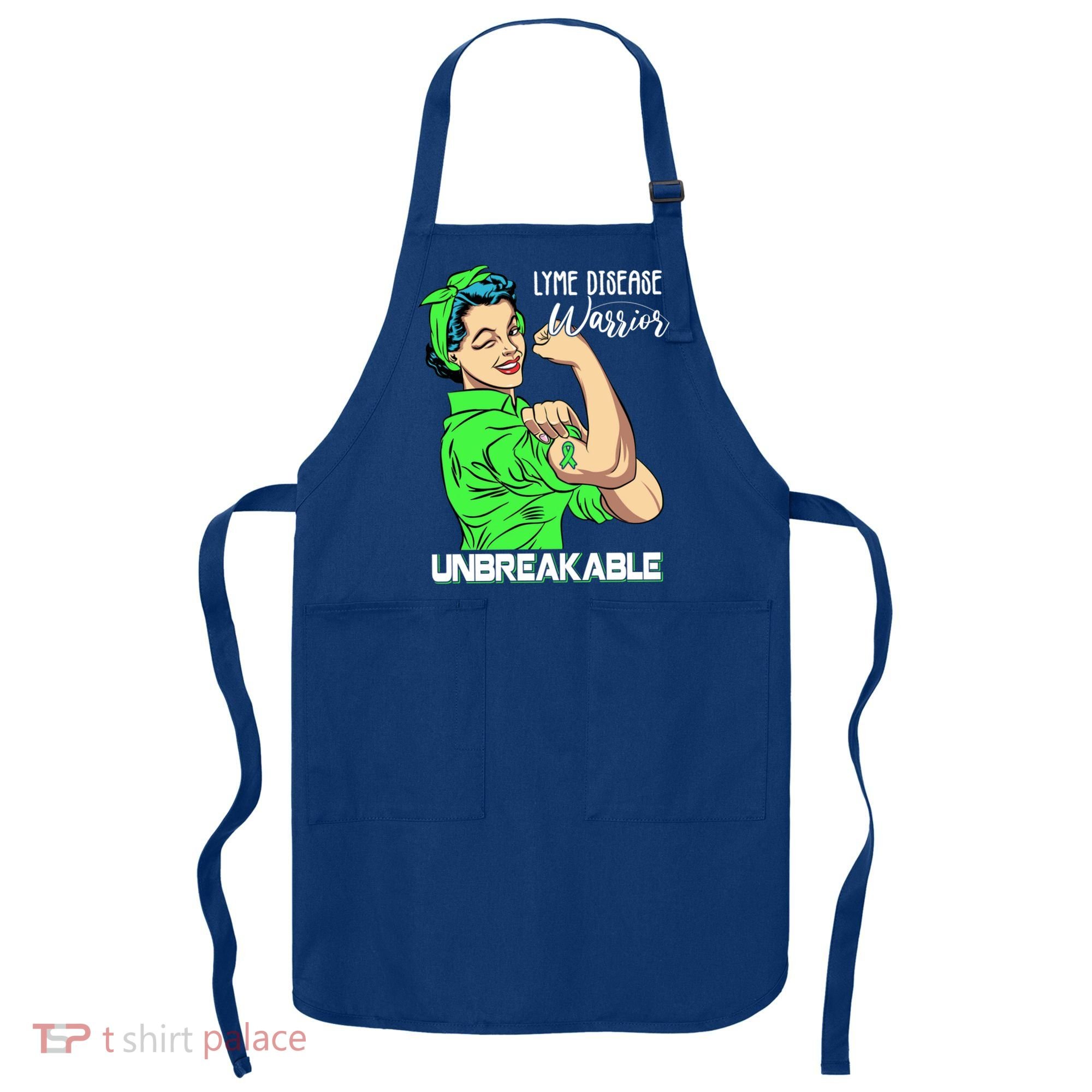 Lyme Disease Warrior Unbreakable Gift Awareness Gift Apron