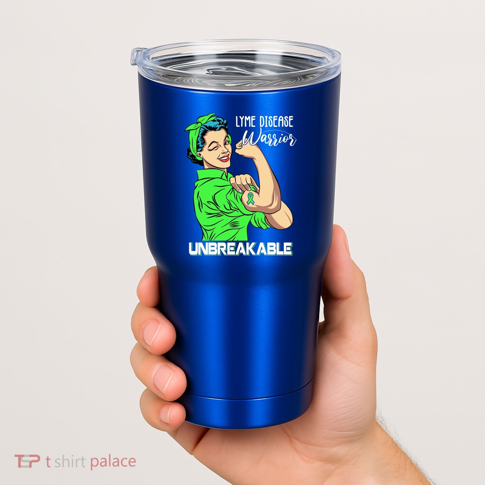 Lyme Disease Warrior Unbreakable Gift Awareness Gift Tumbler