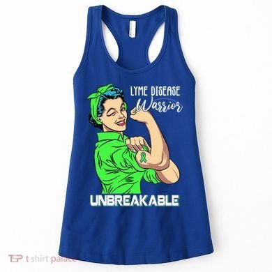 Lyme Disease Warrior Unbreakable Gift Awareness Gift Women's Tank Top