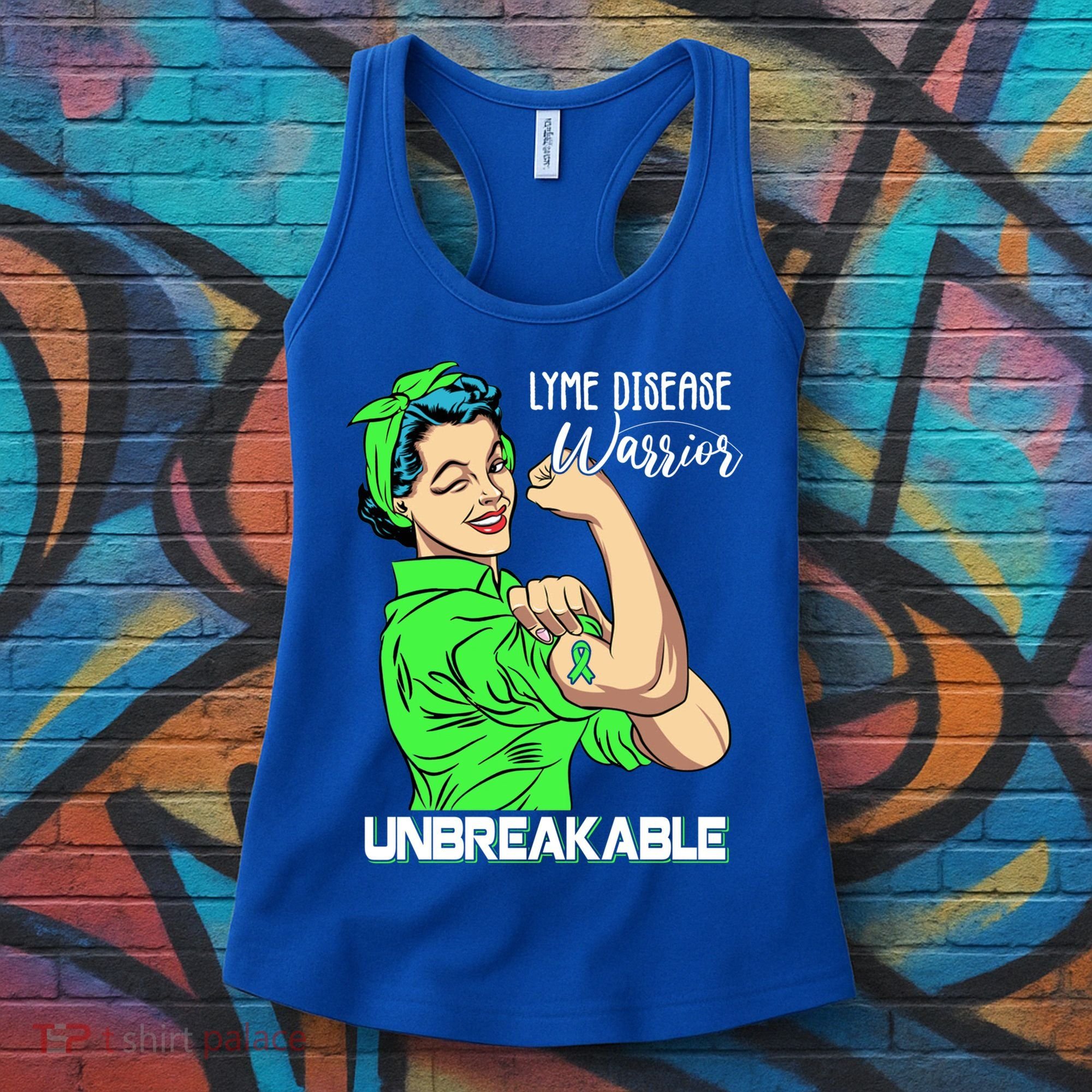 Lyme Disease Warrior Unbreakable Gift Awareness Gift Women's Tank Top
