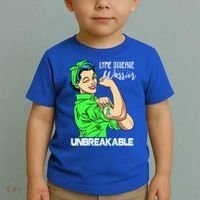 Lyme Disease Warrior Unbreakable Gift Awareness Gift Toddler T-Shirt thumb 2