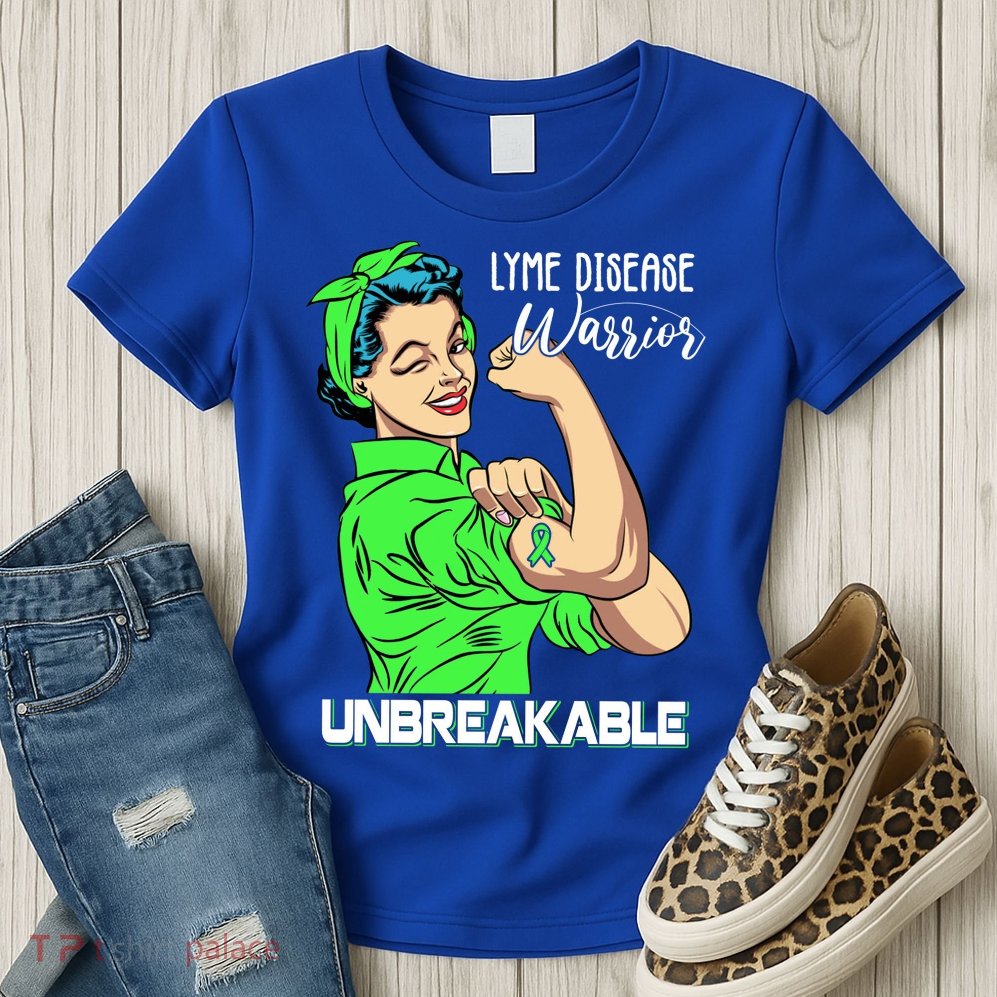Lyme Disease Warrior Unbreakable Gift Awareness Gift Women's T-Shirt