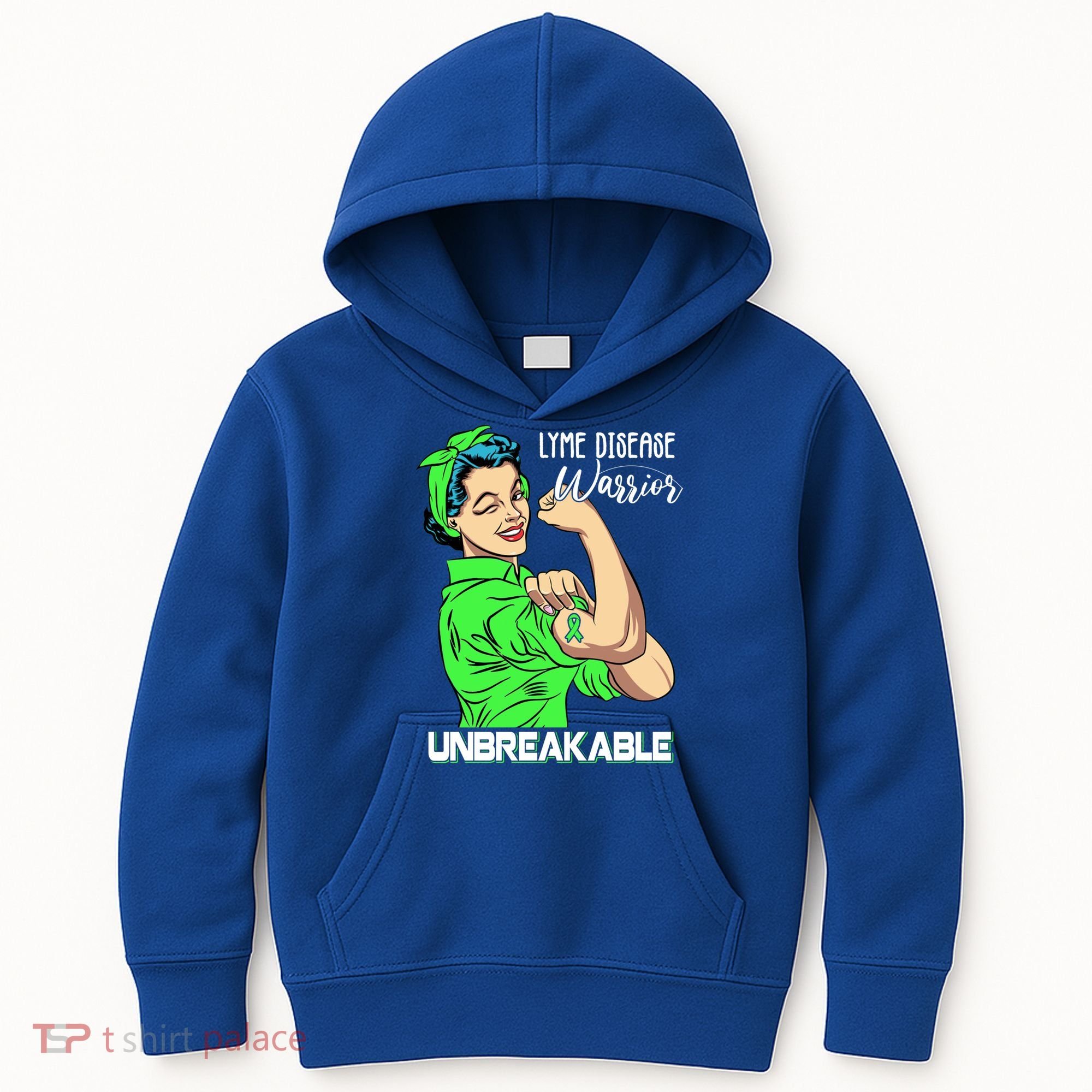 Lyme Disease Warrior Unbreakable Gift Awareness Gift Kids Hoodie