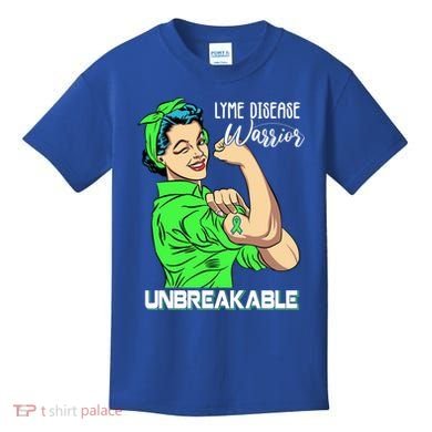 Lyme Disease Warrior Unbreakable Gift Awareness Gift Kids T-Shirt