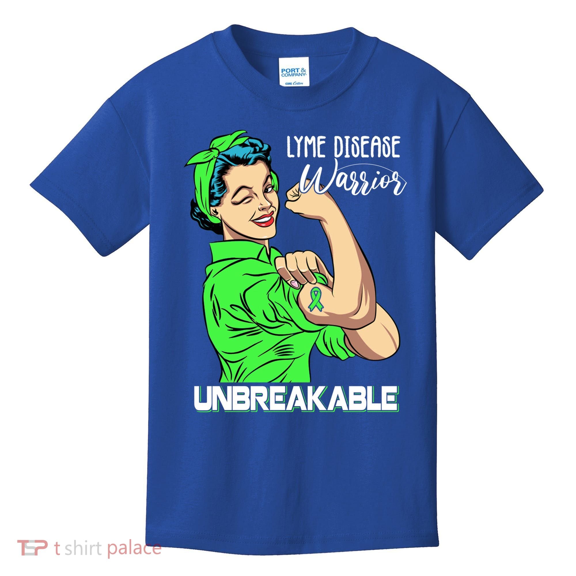 Lyme Disease Warrior Unbreakable Gift Awareness Gift Kids T-Shirt