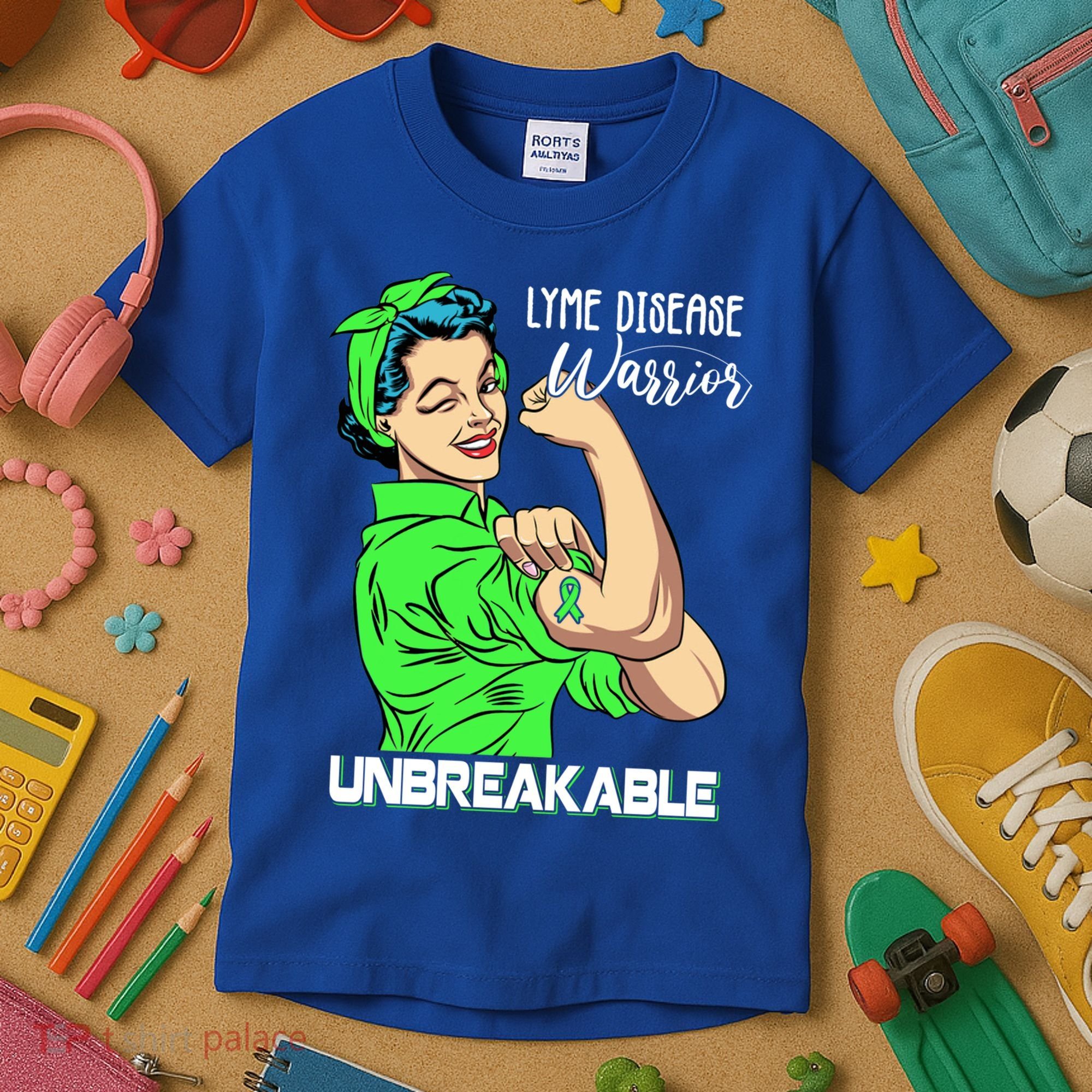 Lyme Disease Warrior Unbreakable Gift Awareness Gift Kids T-Shirt