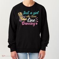 Line Dancing Western Just A Girl Who Loves Line Dancing Women's Sweatshirt thumb 0
