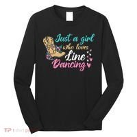 Line Dancing Western Just A Girl Who Loves Line Dancing Long Sleeve Shirt thumb 0