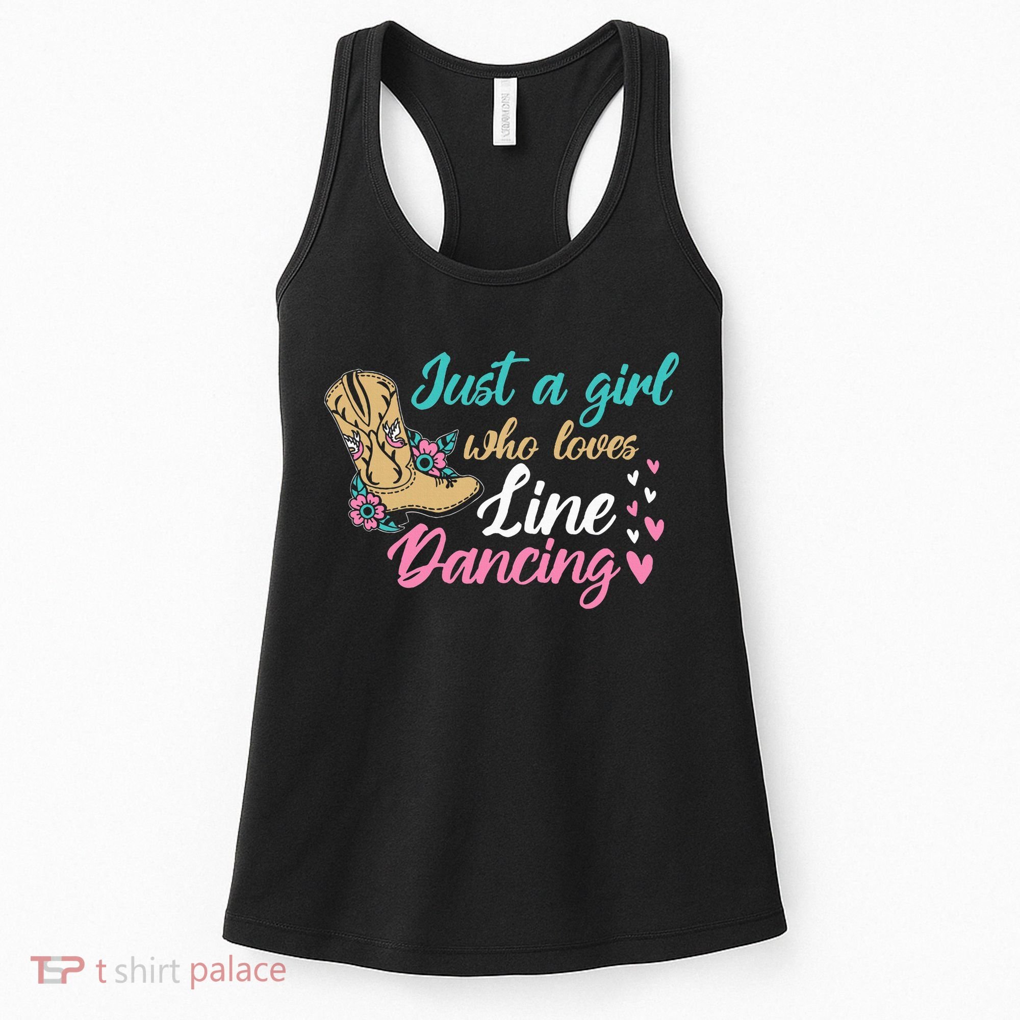 Line Dancing Western Just A Girl Who Loves Line Dancing Women's Tank Top