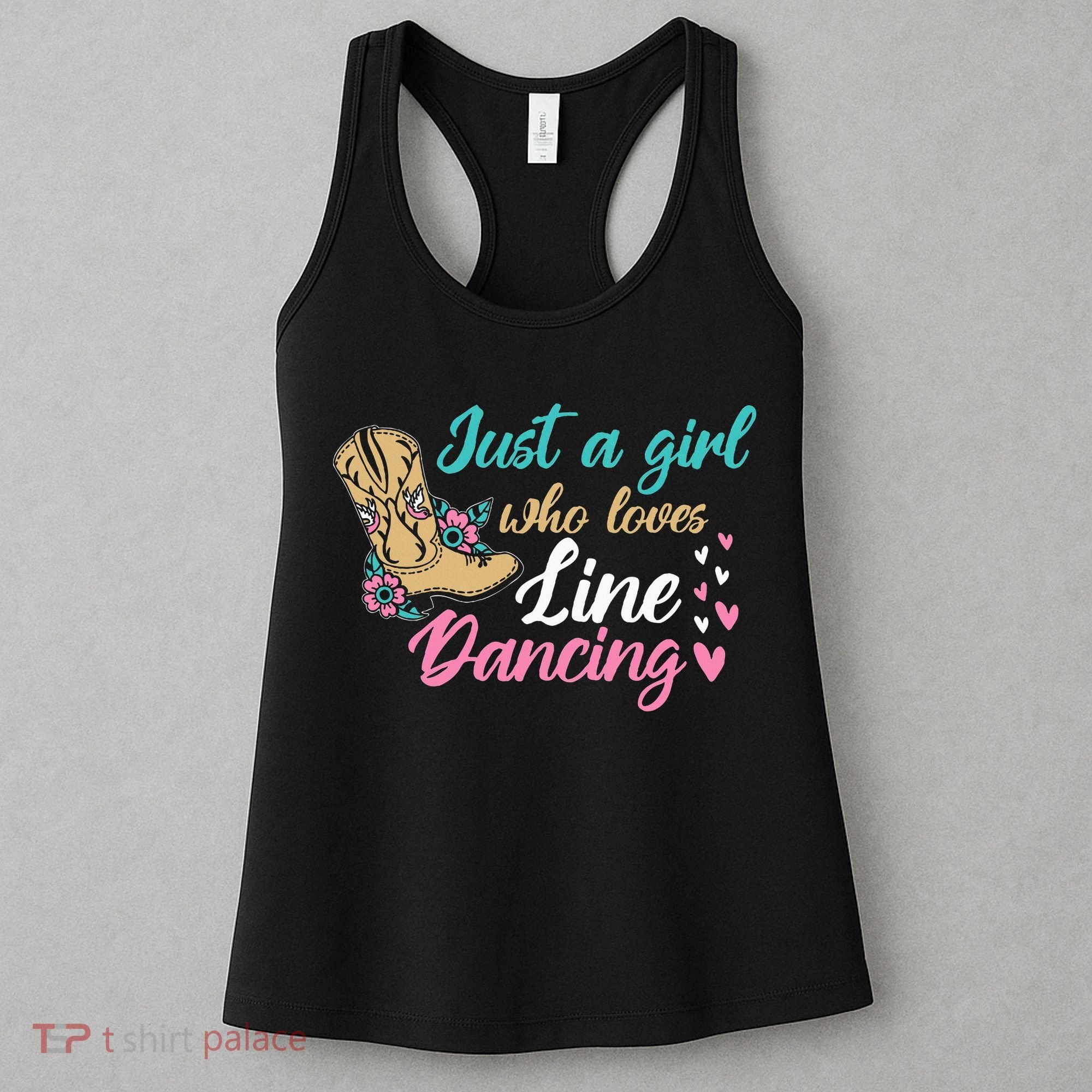 Line Dancing Western Just A Girl Who Loves Line Dancing Women's Tank Top