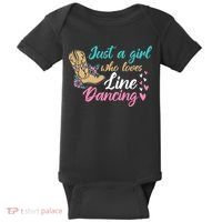 Line Dancing Western Just A Girl Who Loves Line Dancing Baby Bodysuit thumb 0