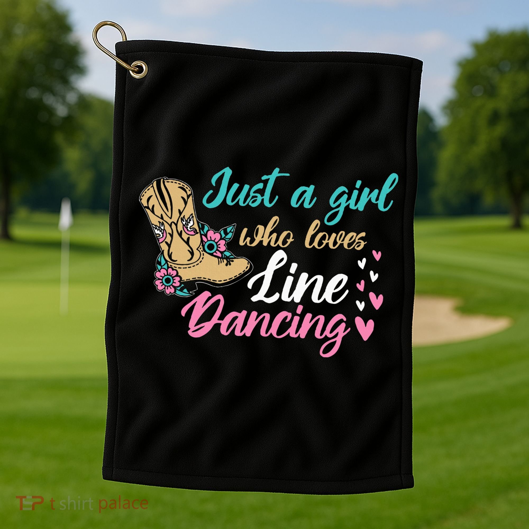 Line Dancing Western Just A Girl Who Loves Line Dancing Golf Towel