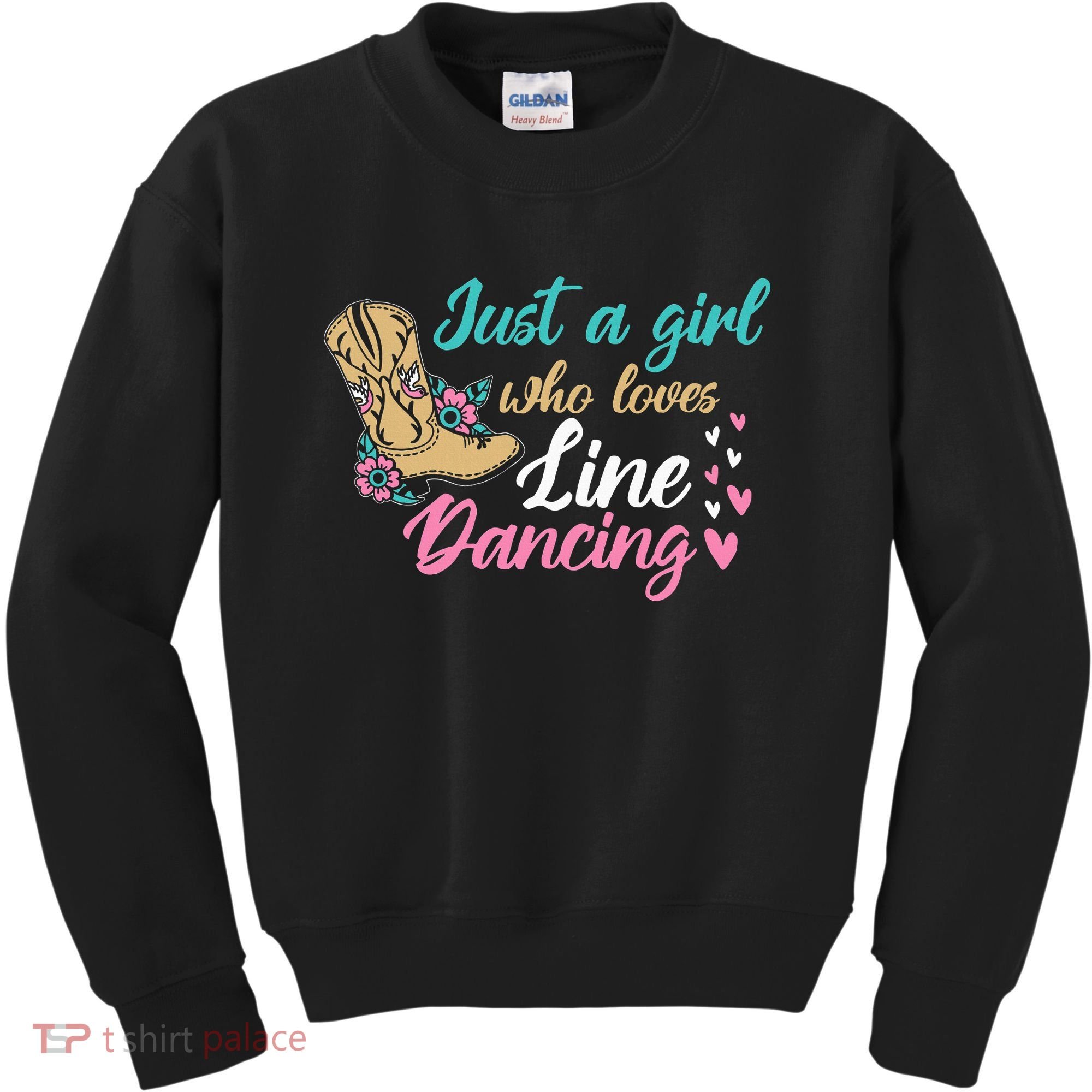 Line Dancing Western Just A Girl Who Loves Line Dancing Kids Sweatshirt