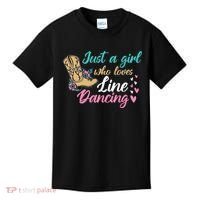 Line Dancing Western Just A Girl Who Loves Line Dancing Kids T-Shirt thumb 0