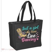 Line Dancing Western Just A Girl Who Loves Line Dancing Tote Bag thumb 2