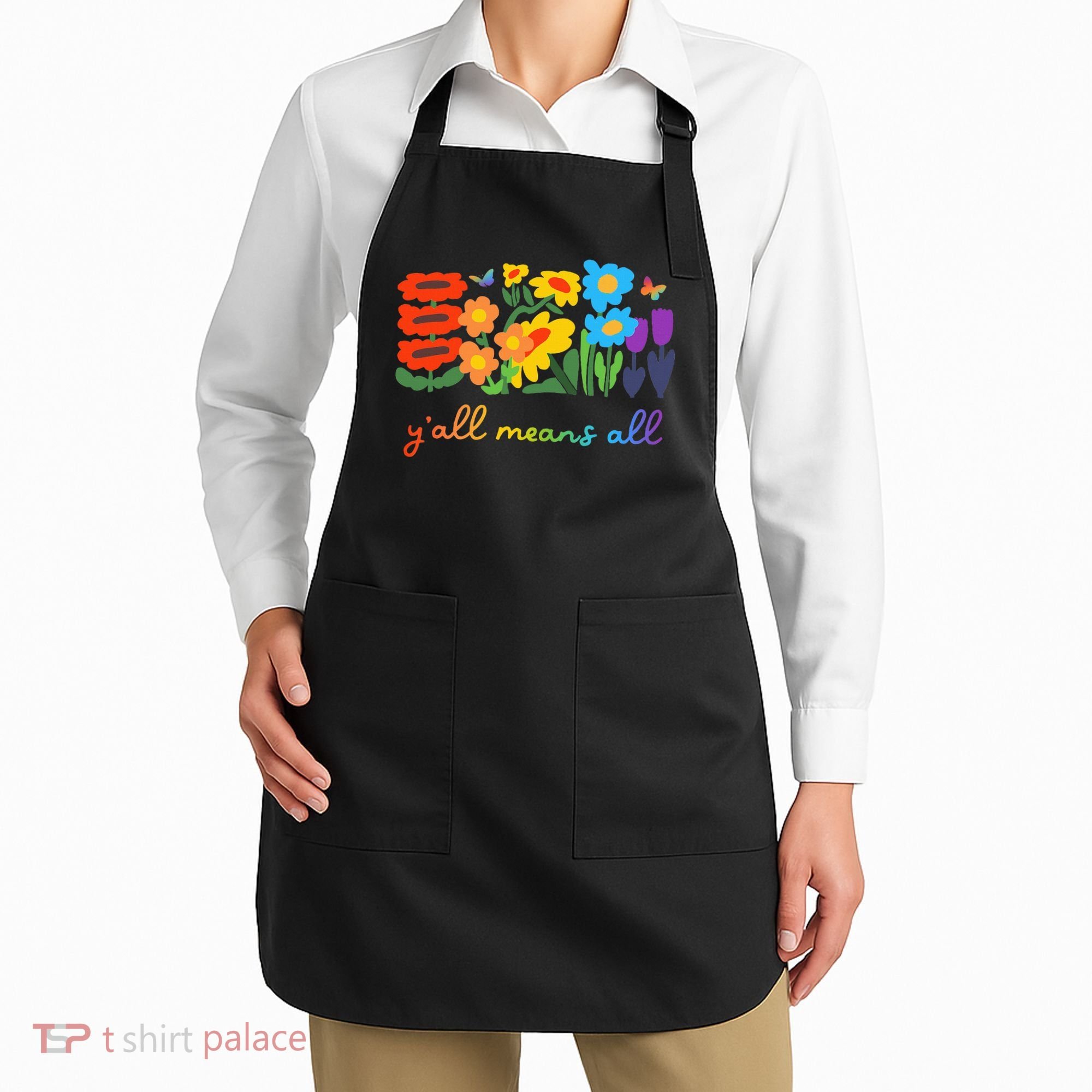 Lgbtq Diversity YAll Pride Means All Flower Apron