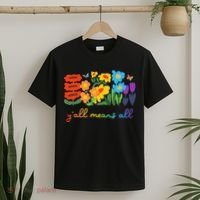 Lgbtq Diversity YAll Pride Means All Flower T-Shirt thumb 2