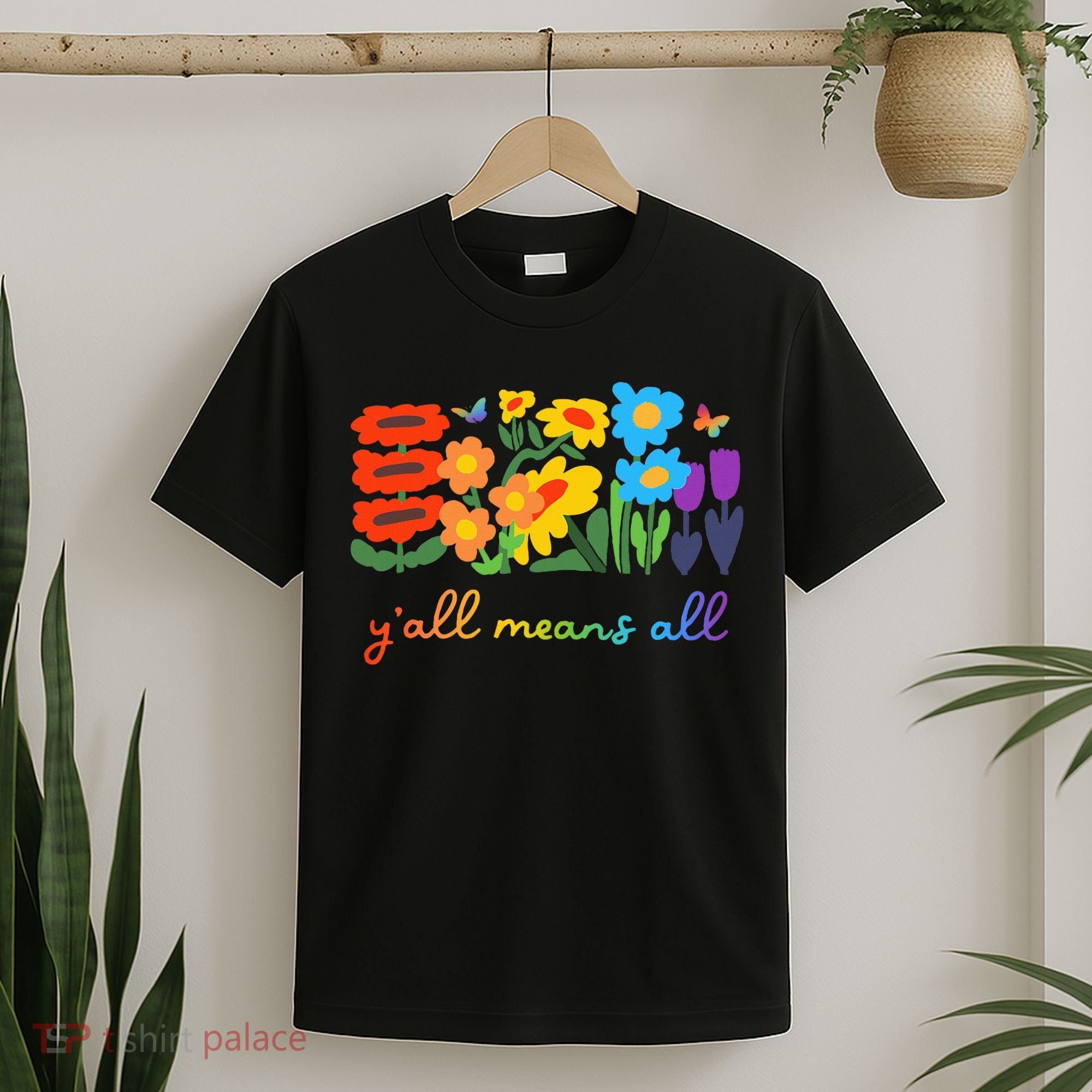 Lgbtq Diversity YAll Pride Means All Flower T-Shirt