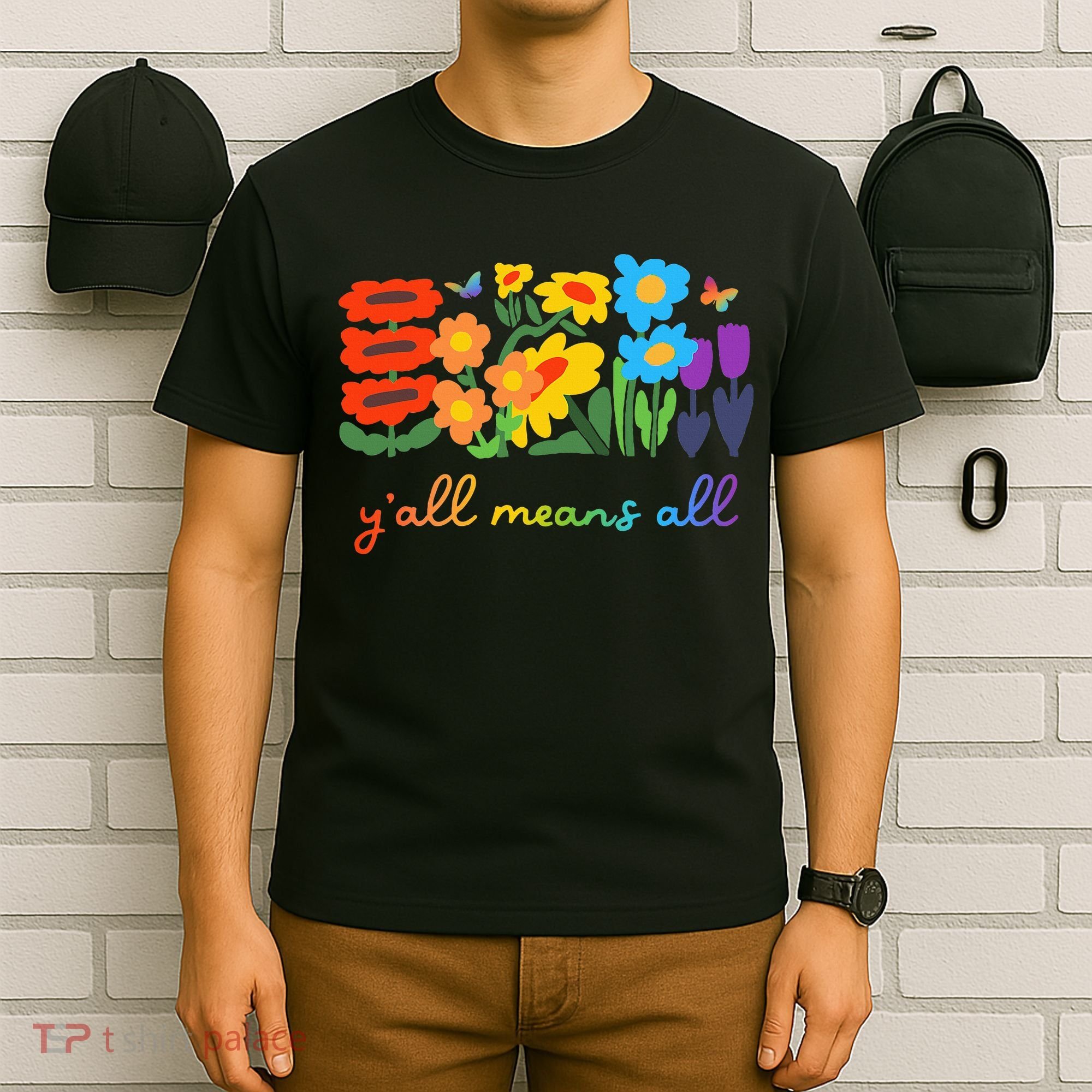 Lgbtq Diversity YAll Pride Means All Flower T-Shirt