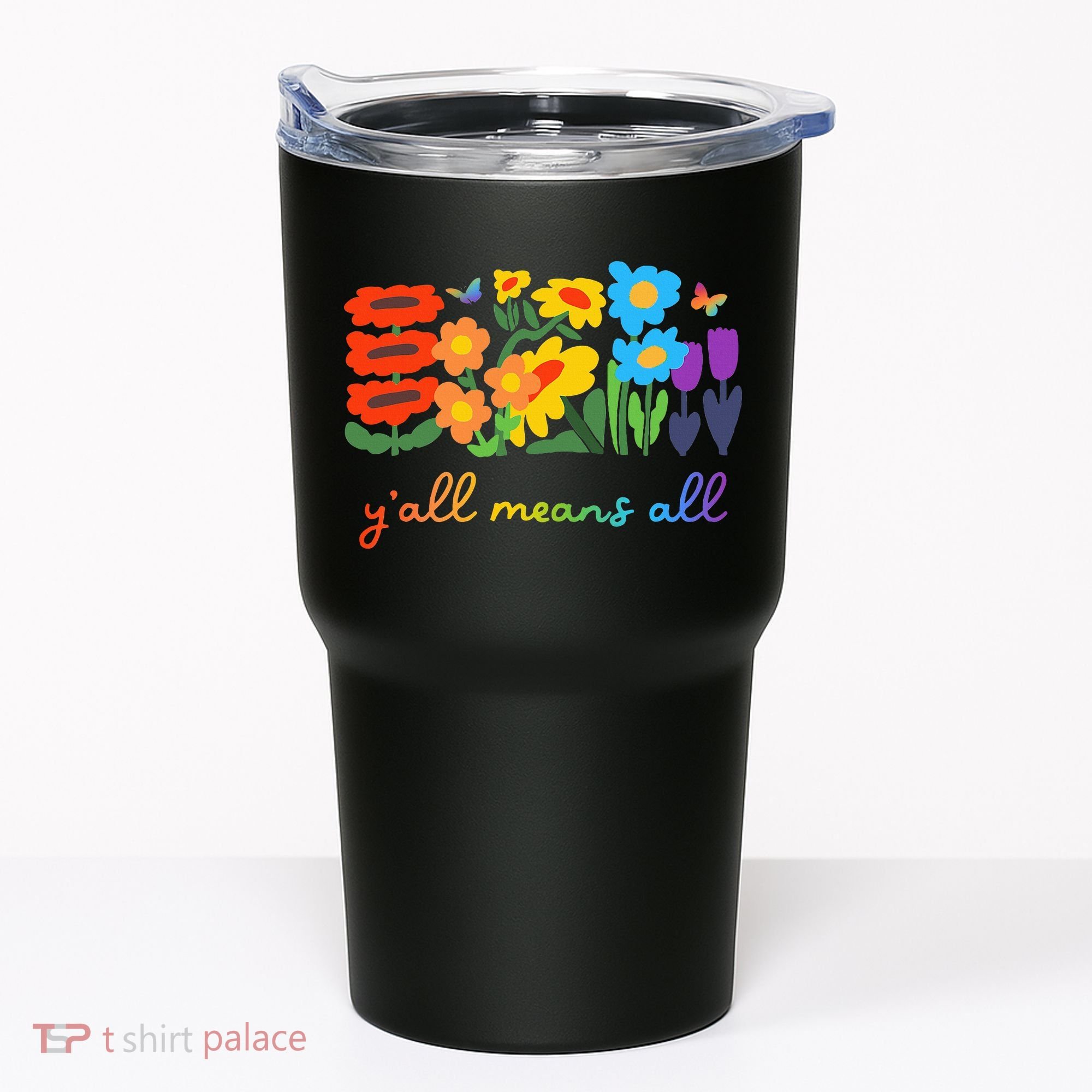 Lgbtq Diversity YAll Pride Means All Flower Tumbler
