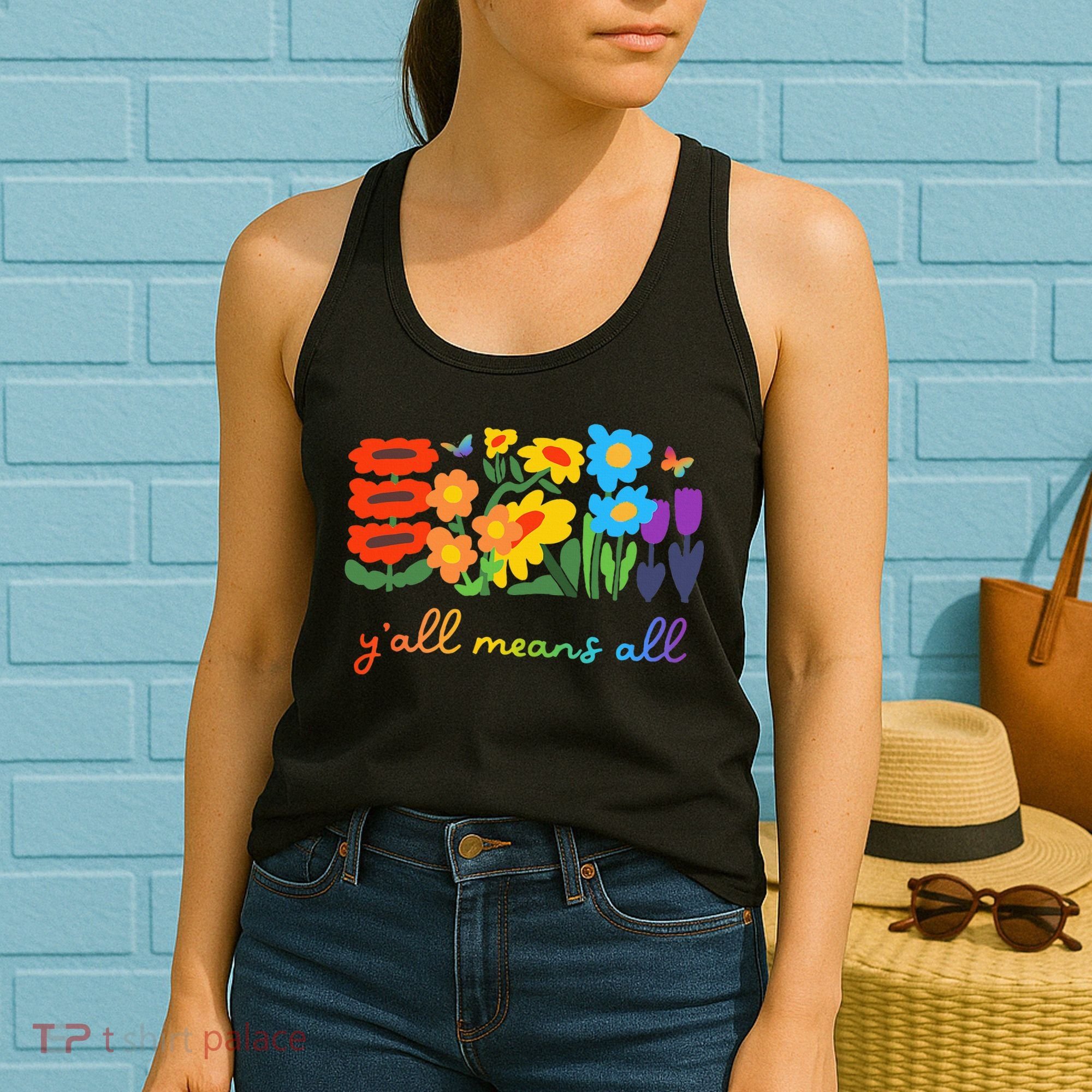 Lgbtq Diversity YAll Pride Means All Flower Women's Tank Top