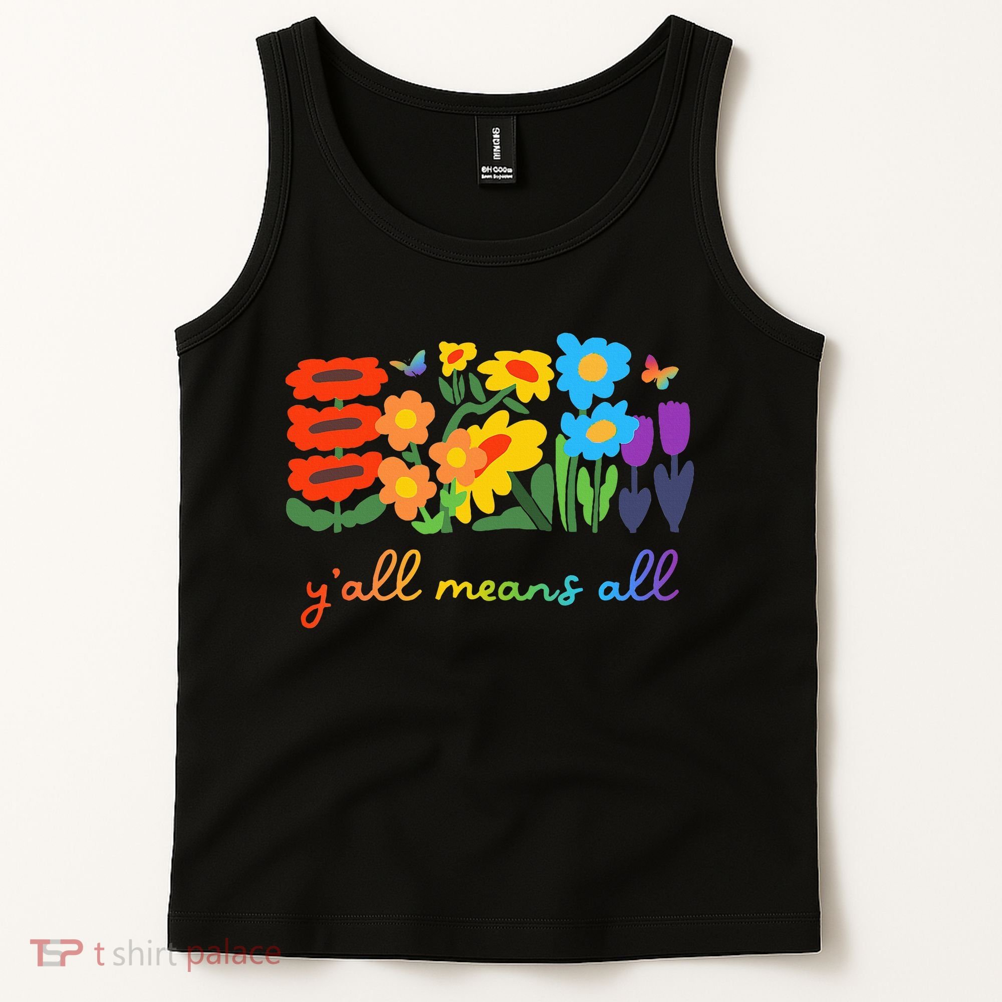 Lgbtq Diversity YAll Pride Means All Flower Tank Top
