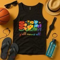 Lgbtq Diversity YAll Pride Means All Flower Tank Top thumb 4