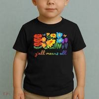Lgbtq Diversity YAll Pride Means All Flower Toddler T-Shirt thumb 2