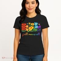 Lgbtq Diversity YAll Pride Means All Flower Women's T-Shirt thumb 4