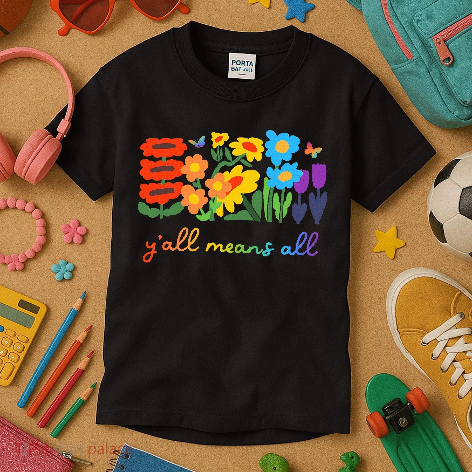 Lgbtq Diversity YAll Pride Means All Flower Kids T-Shirt