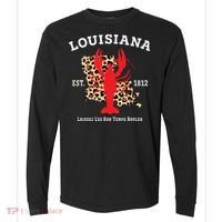 Louisiana Est 1812 Crawfish Leopard New Orleans Mardi Gras Comfort Colors Heavyweight Long Sleeve T-Shirt thumb 0