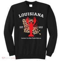 Louisiana Est 1812 Crawfish Leopard New Orleans Mardi Gras Sweatshirt thumb 0