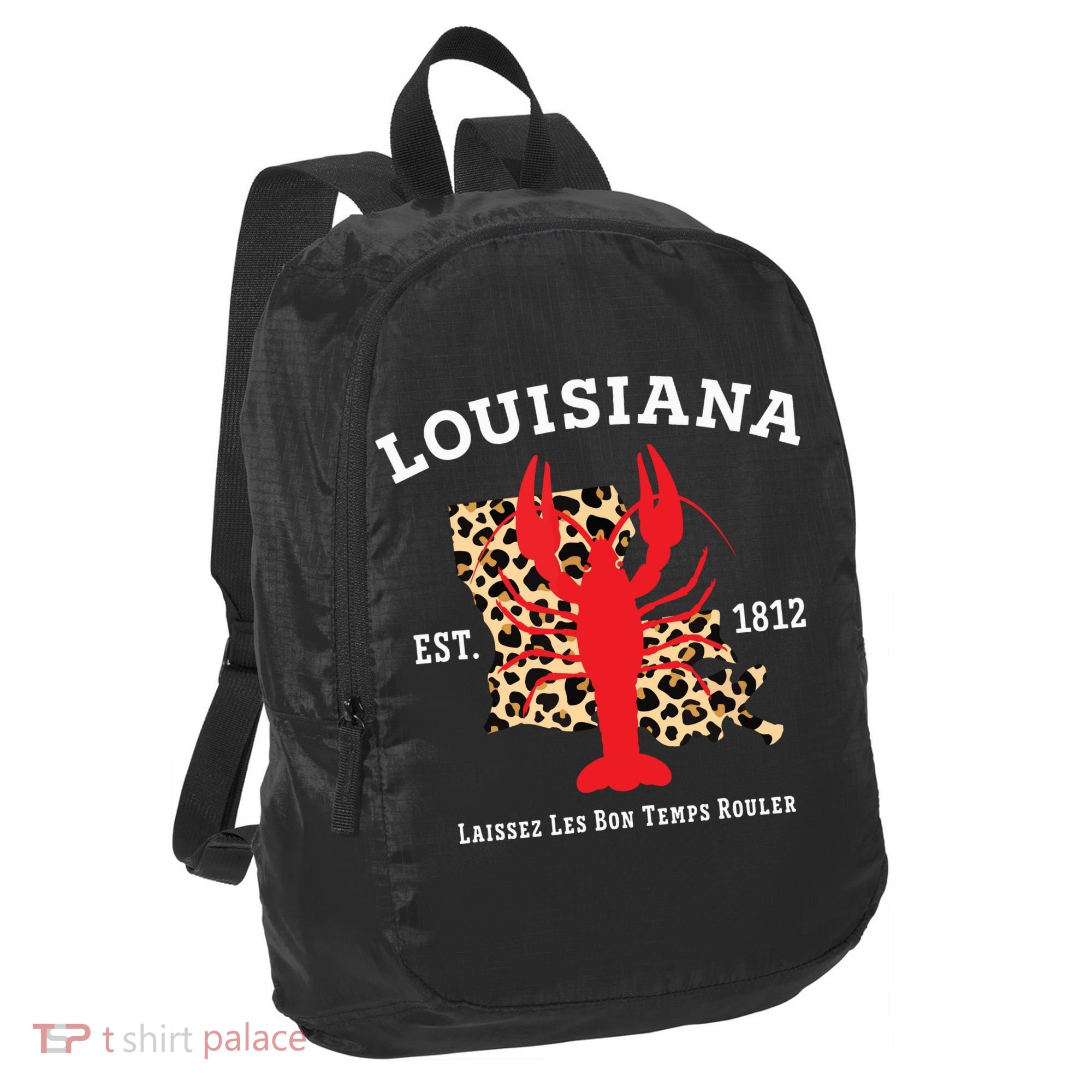 Louisiana Est 1812 Crawfish Leopard New Orleans Mardi Gras Port Authority Crush Ripstop Backpack