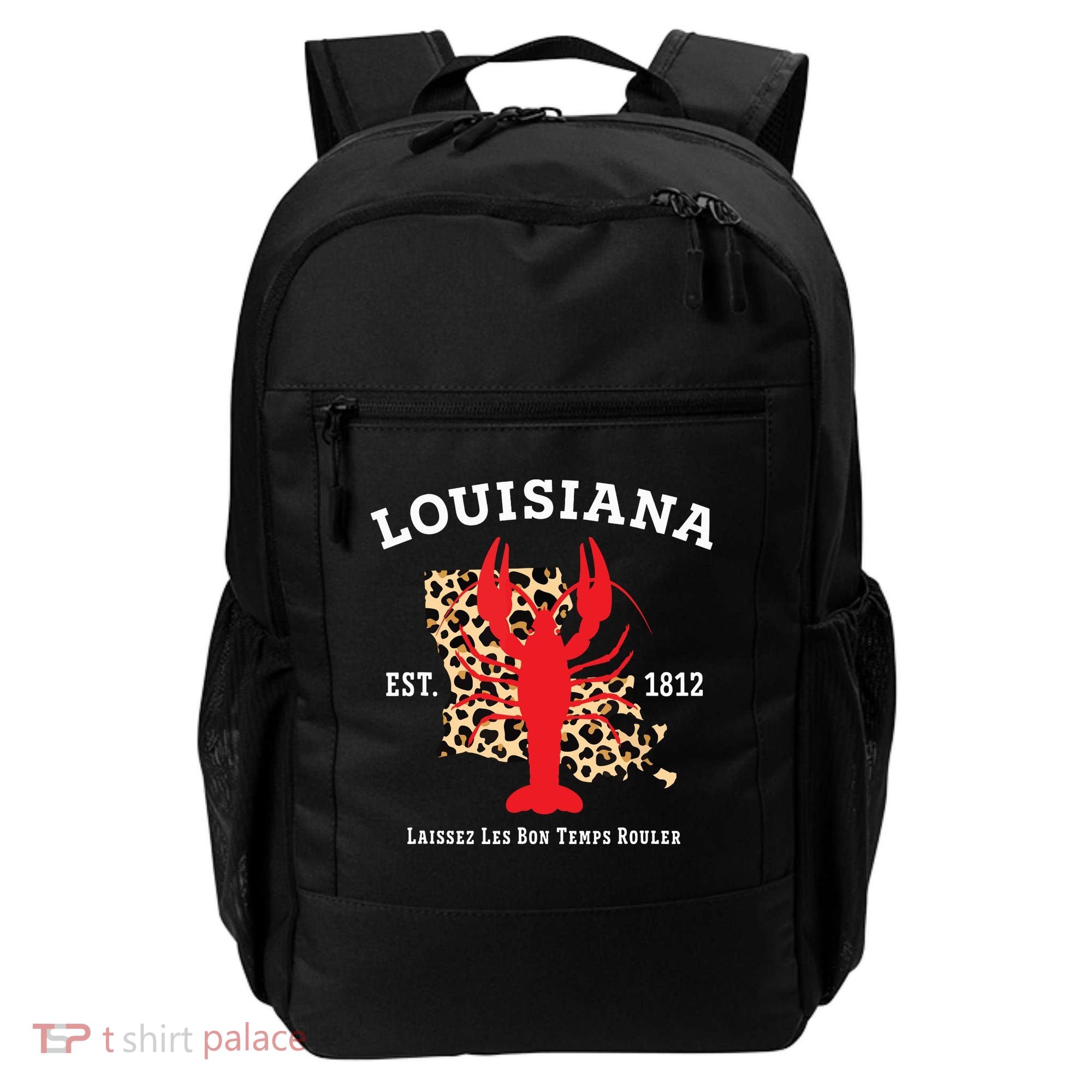 Louisiana Est 1812 Crawfish Leopard New Orleans Mardi Gras Backpack