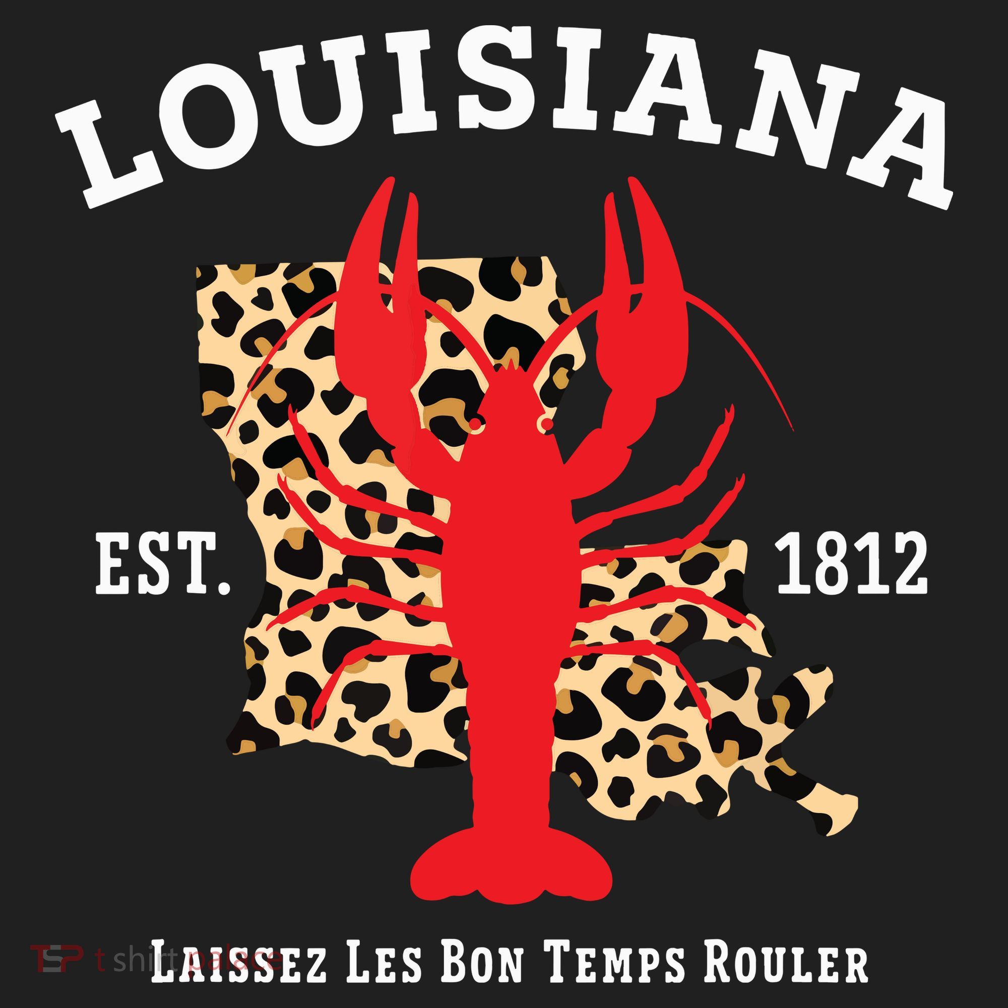 Louisiana Est 1812 Crawfish Leopard New Orleans Mardi Gras 11oz C Handle Ceramic Mug