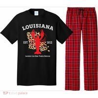 Louisiana Est 1812 Crawfish Leopard New Orleans Mardi Gras Pajama Set thumb 0