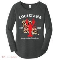 Louisiana Est 1812 Crawfish Leopard New Orleans Mardi Gras Women's Perfect Tri Tunic Long Sleeve Shirt thumb 0